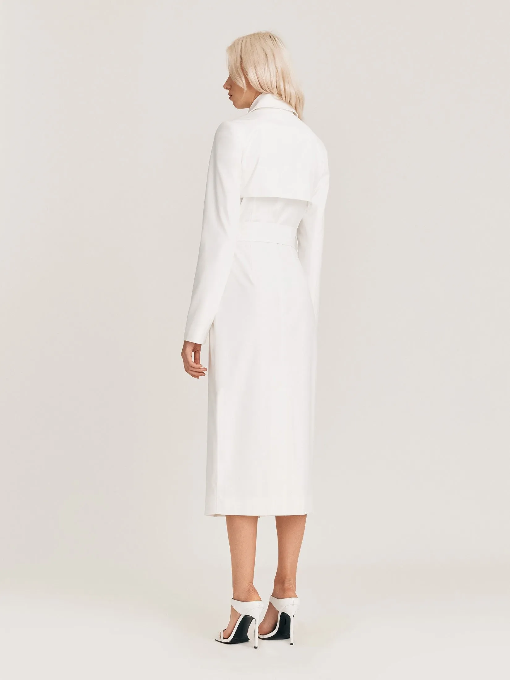 ASAVA (AW24 )Milana Trench Women Dress White