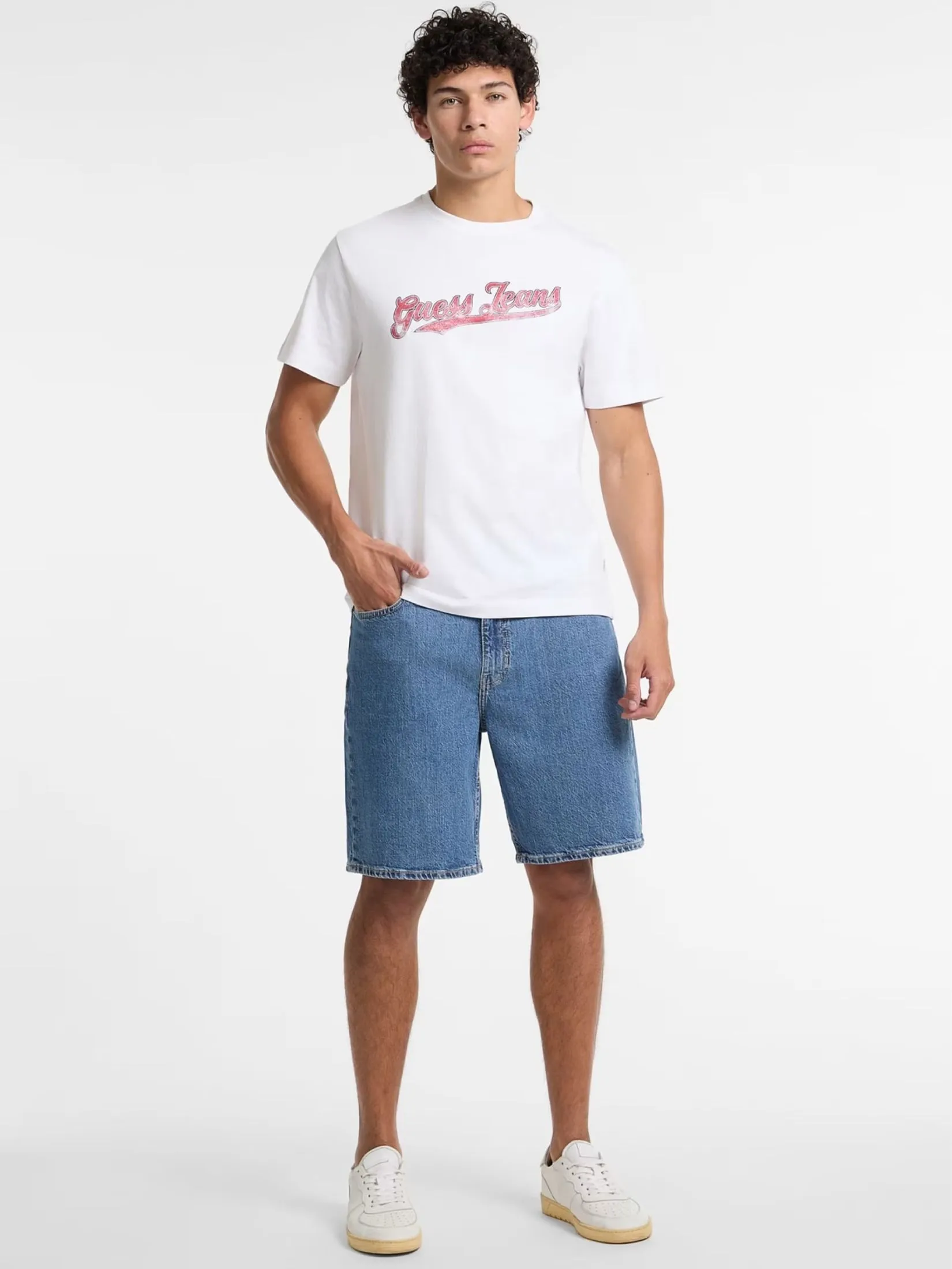 GUESS GUESS MEN  DENIM REGULAR SHORTS  M4YD37D5M54  -  Denim