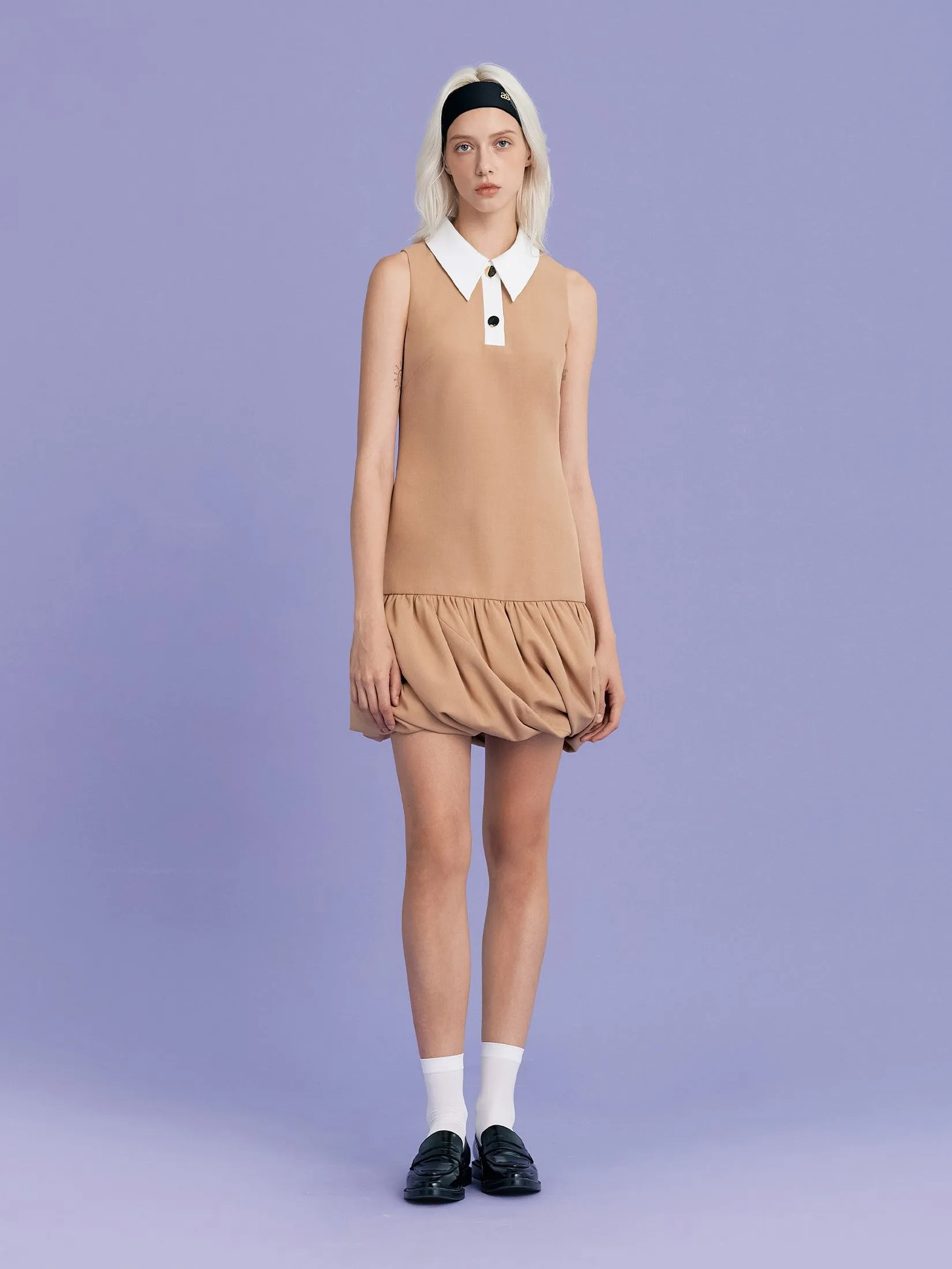 ASV (AW24)Alayna Balloon Women Mini Dress Brown