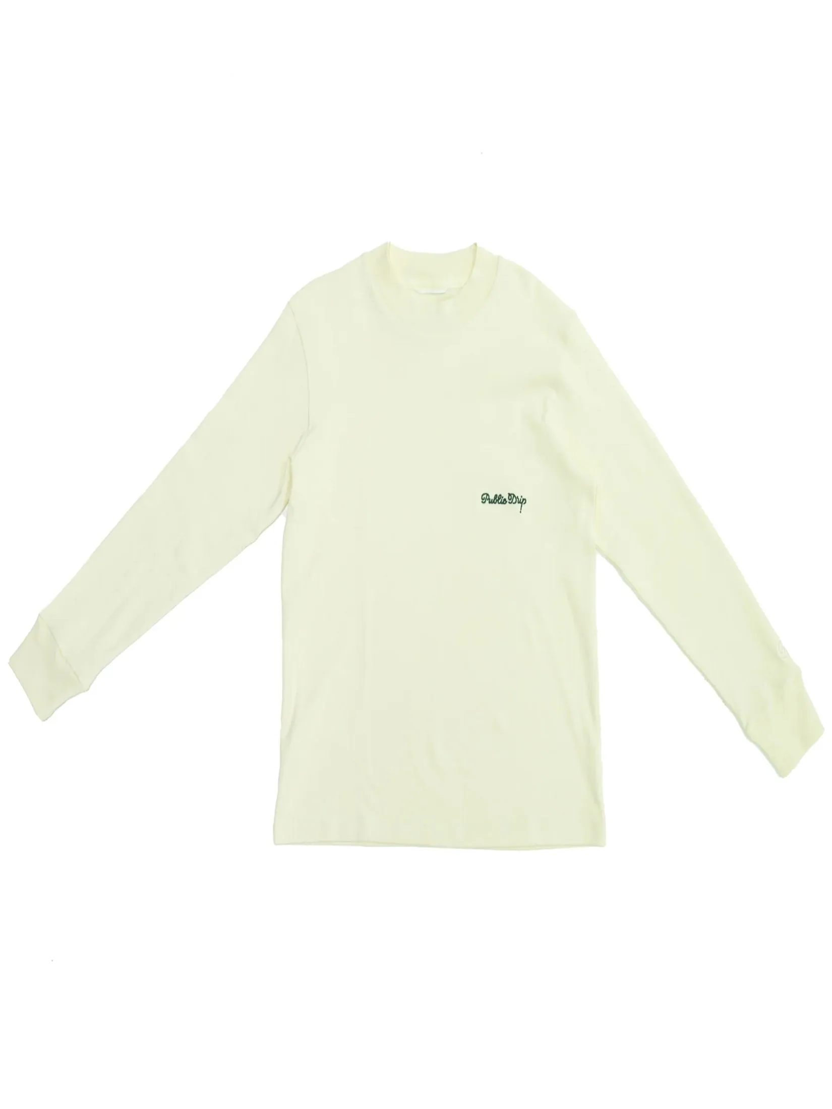PUBLIC DRIP LONGSLEEVE MOCK NECK IN CREAM