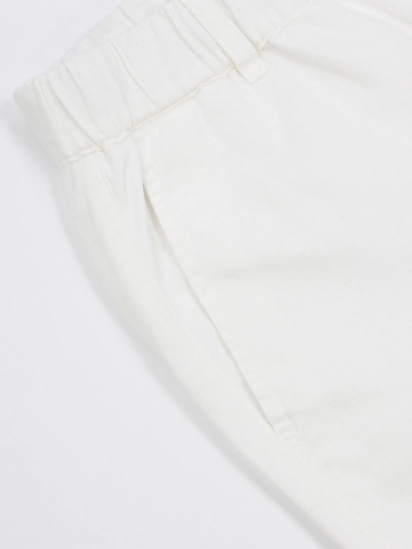GIORDANO Men's Slim Linen Bermuda Shorts White