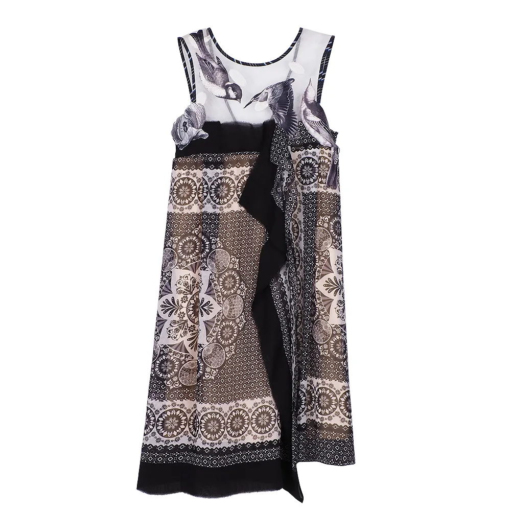 PEDZ Black Pedz Aesthetic Block Draped Dress