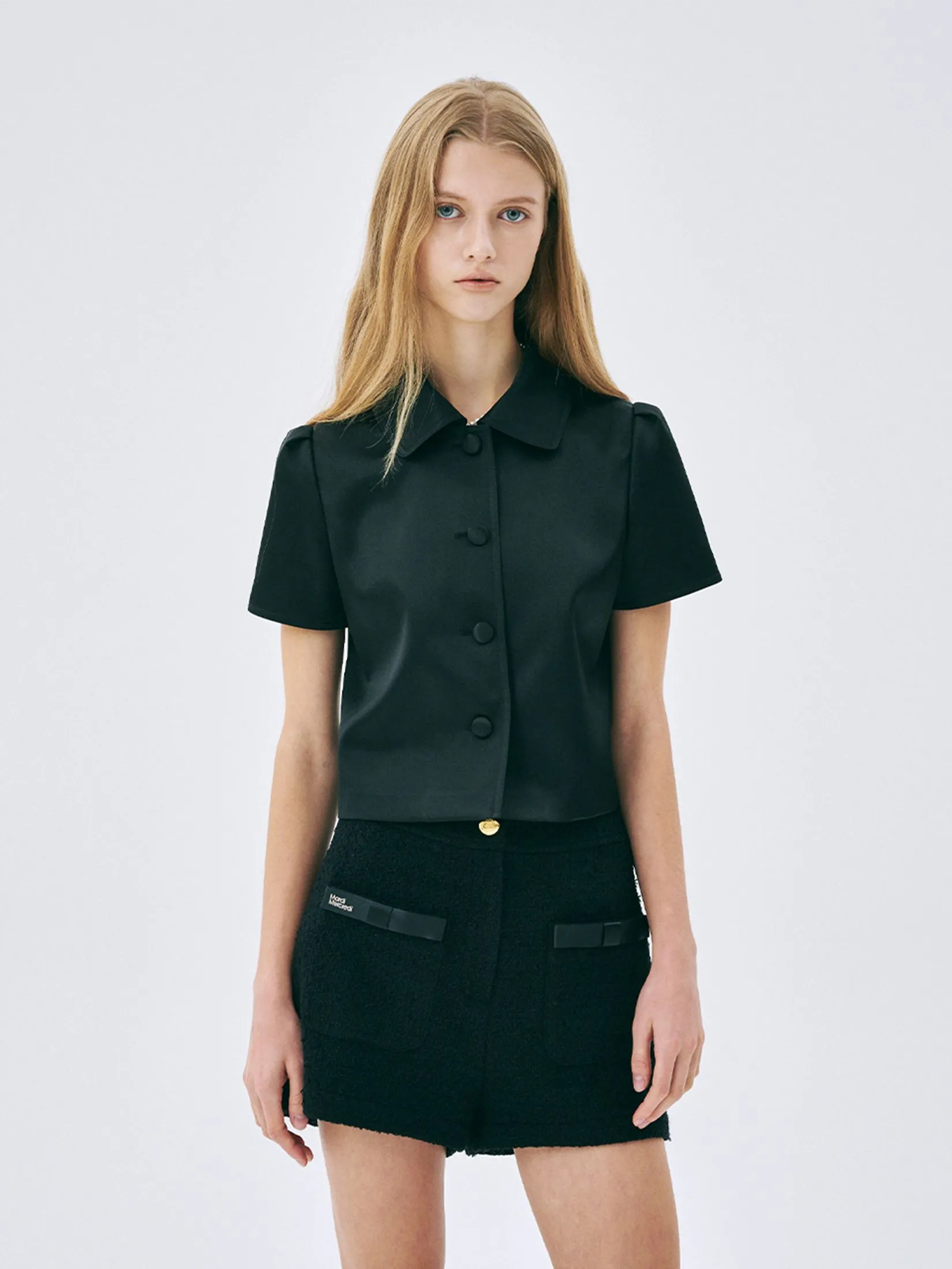 MARDI MERCREDI Spring Tweed Shorts Black M