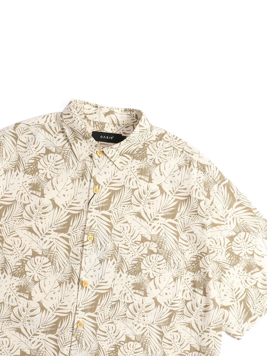 OASIS Men's Short Sleeve Shirt Khaki