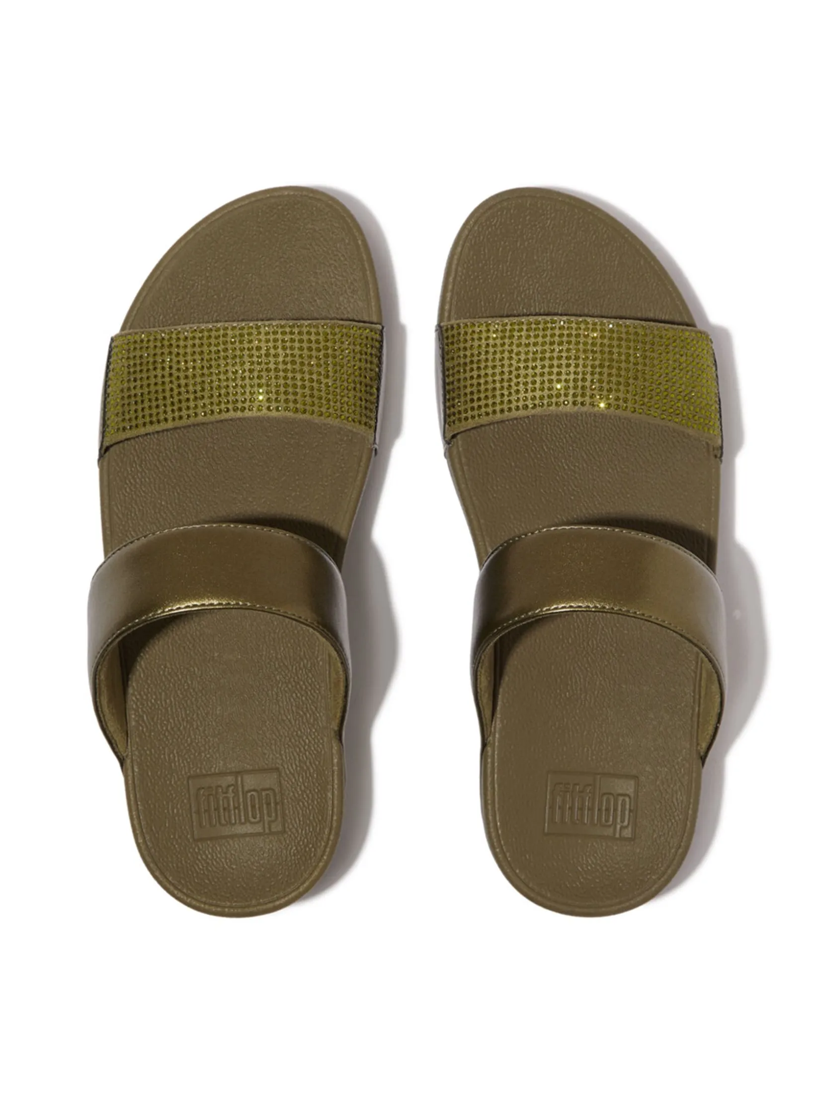 FitFlop™ WOMEN'S LULU CRYSTAL EMBELLISHED SLIDE GREEN