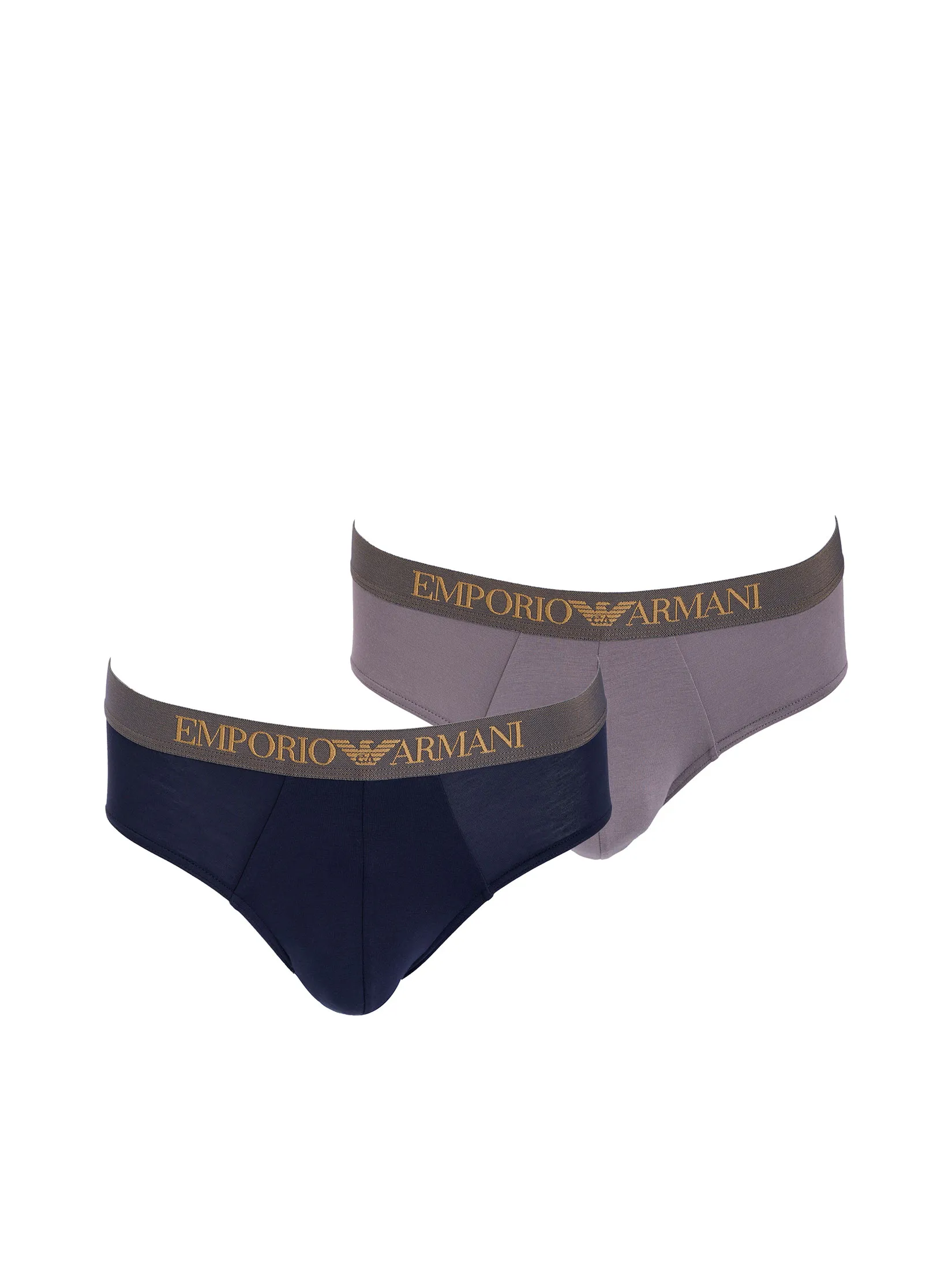 EMPORIO ARMANI Men Underwear Brief 2 Pack SS25 M8098 Shark / Armani Blu