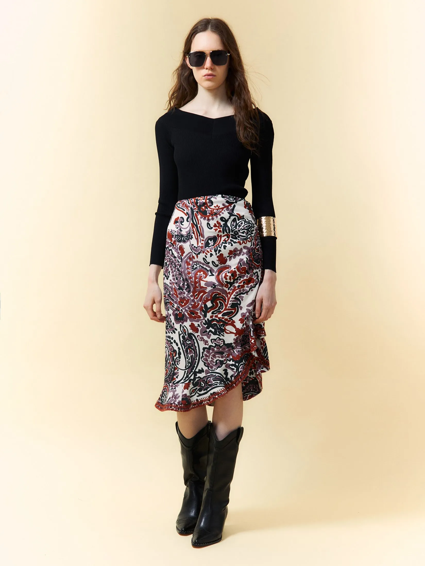 SFERA Women Skirt Print Purple/White