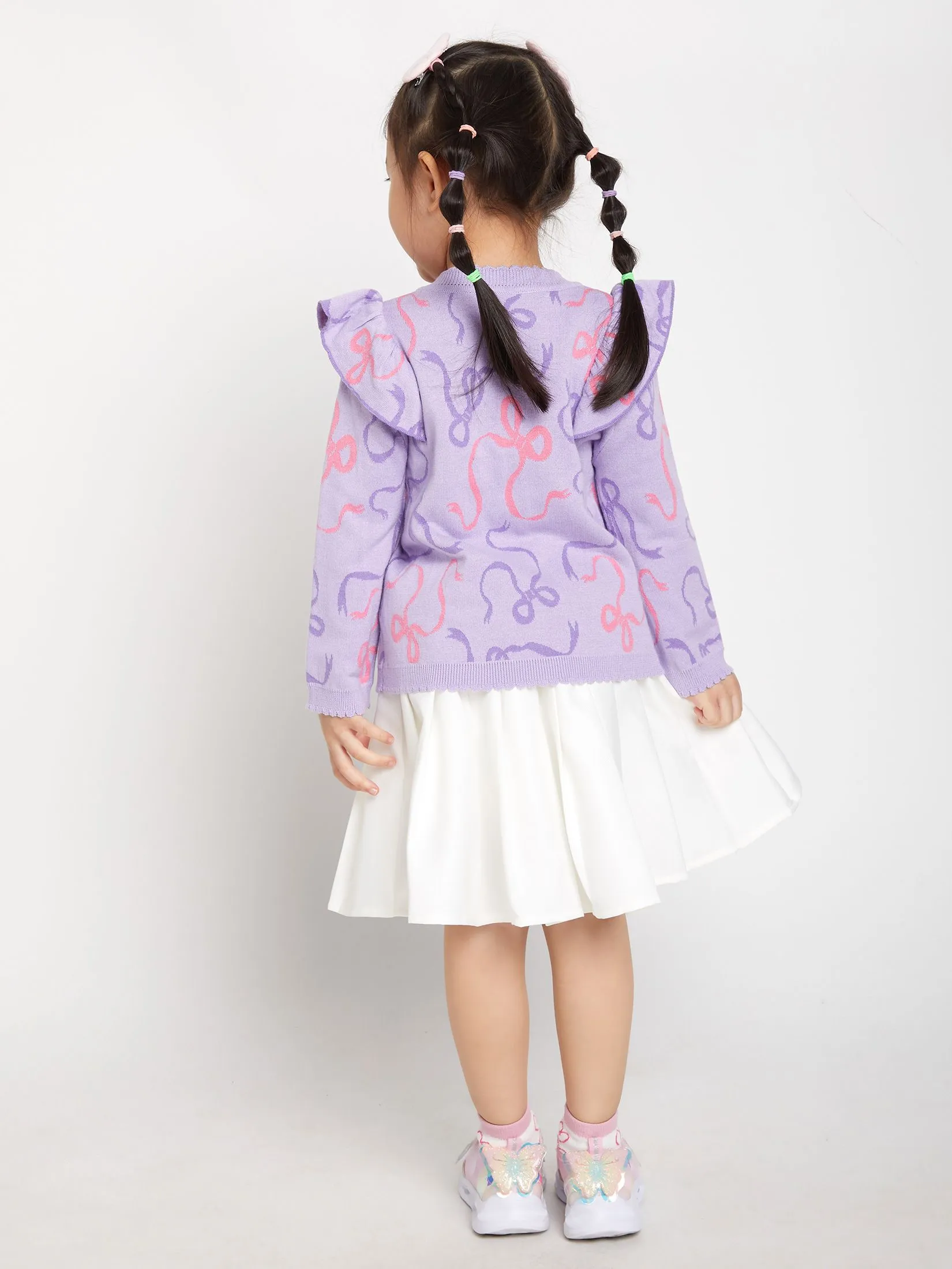 SANRIO Girl Toddler Cardigan Kuromi Purple