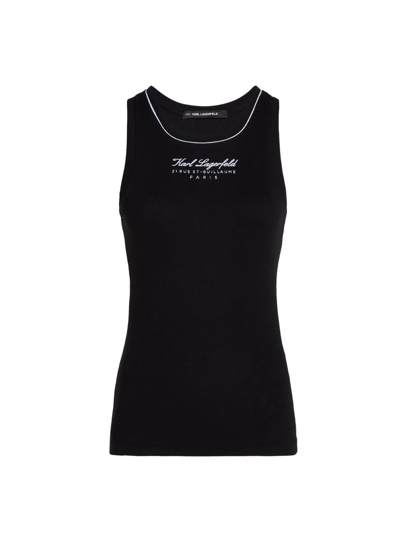 KARL LAGERFELD HOTEL KARL TANK TOP BLACK