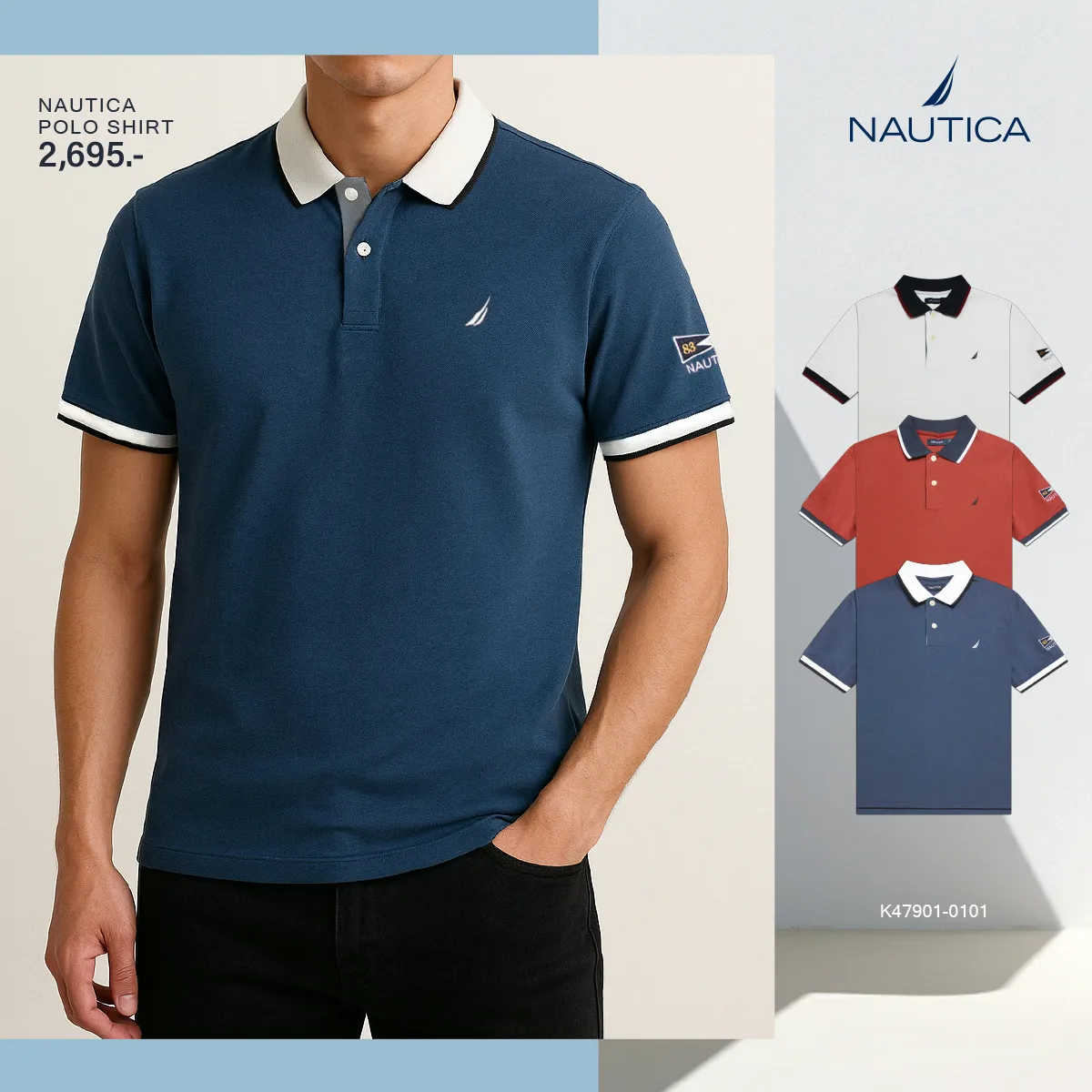 NAUTICA Men Polo Navy Blue