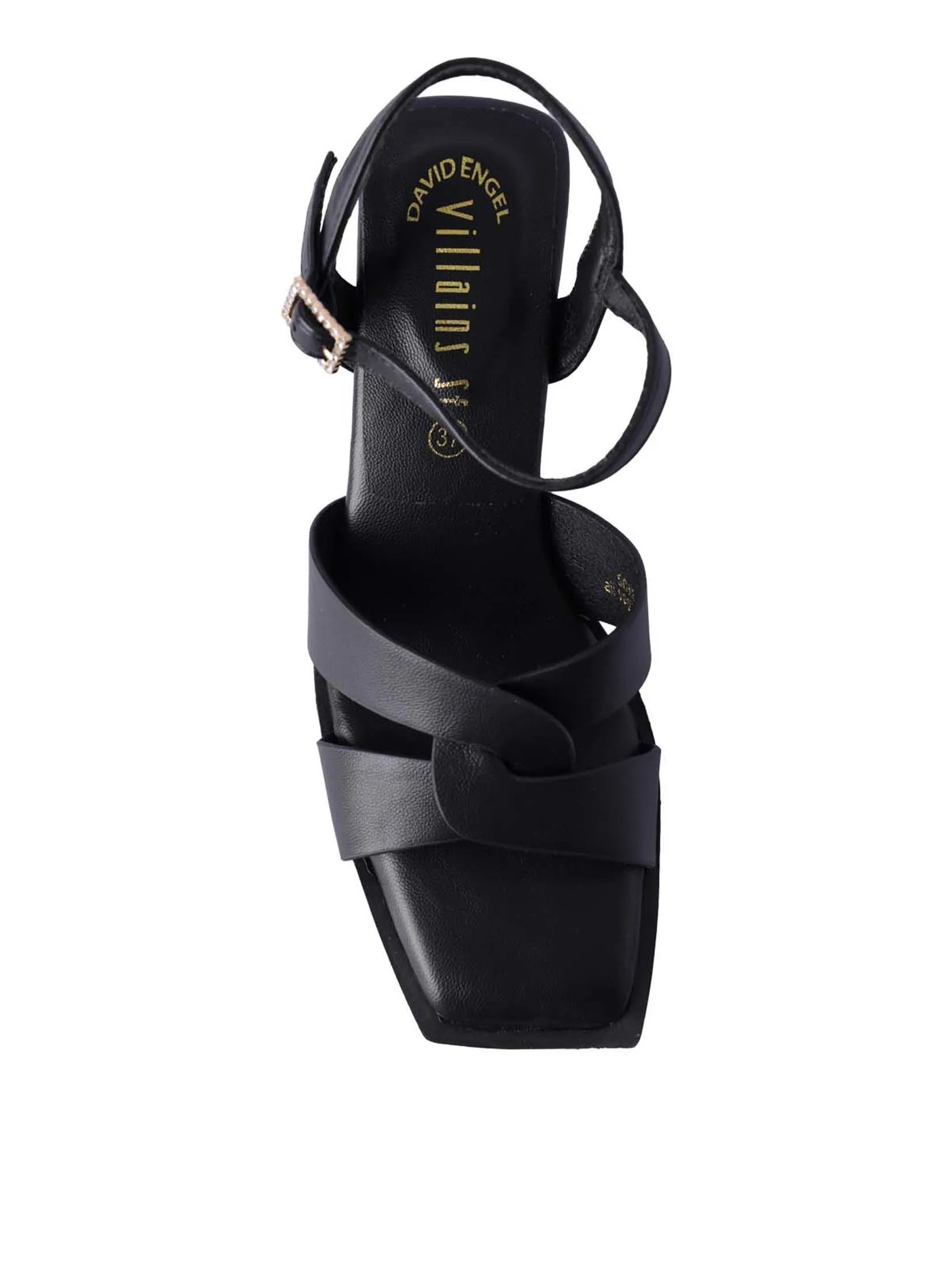 VILLAINS SF SCABIOSA Women's Comfort Heeled Sandals BLACK