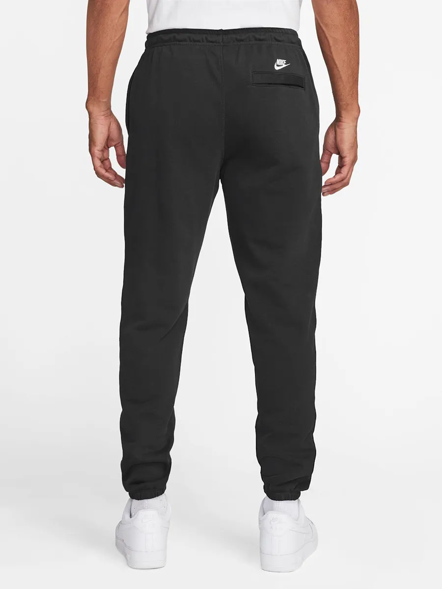 NIKE Men French Terry Cuff Pants Nike Club Black/White