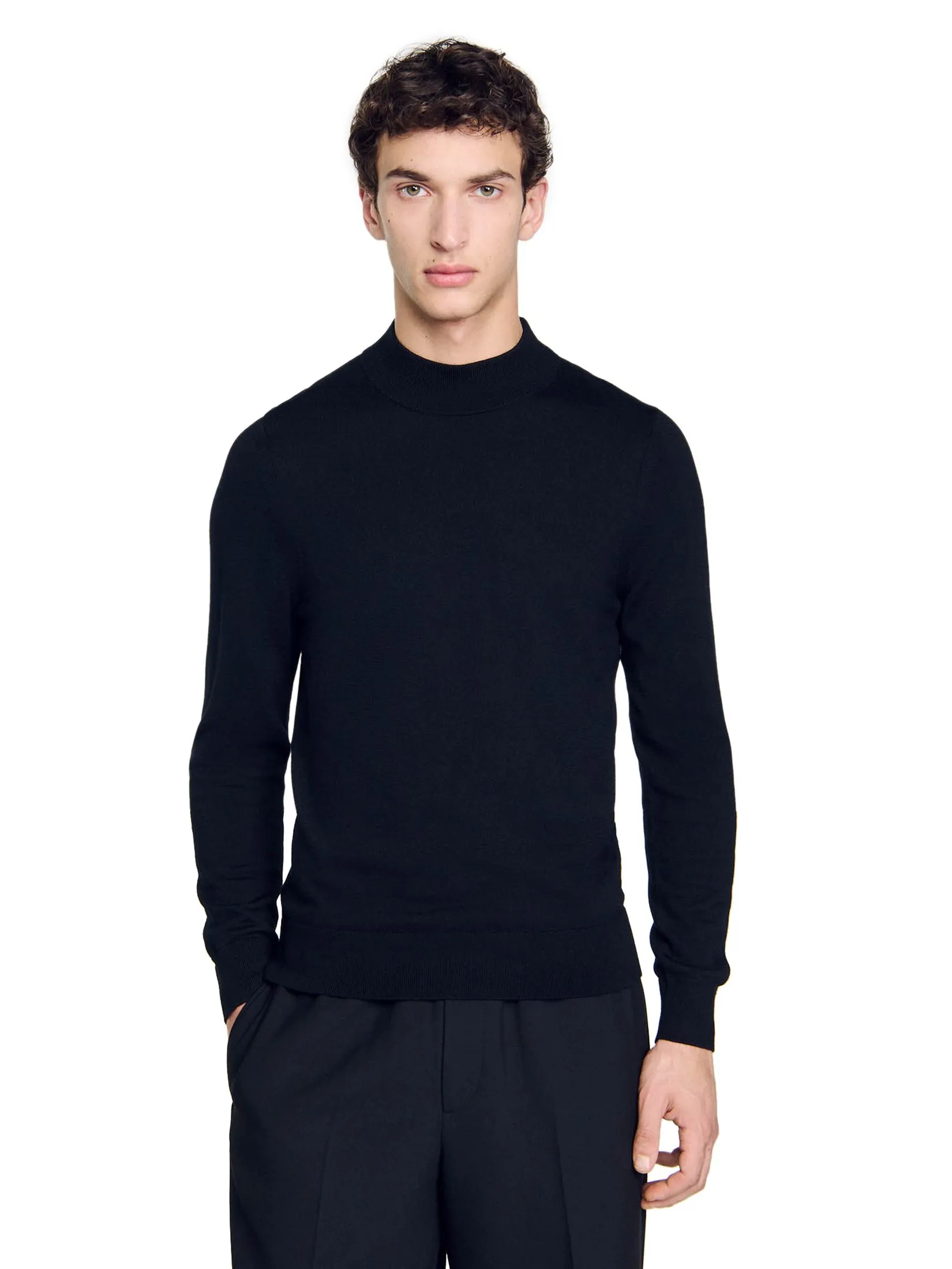 SANDRO Funnel Neck Sweater