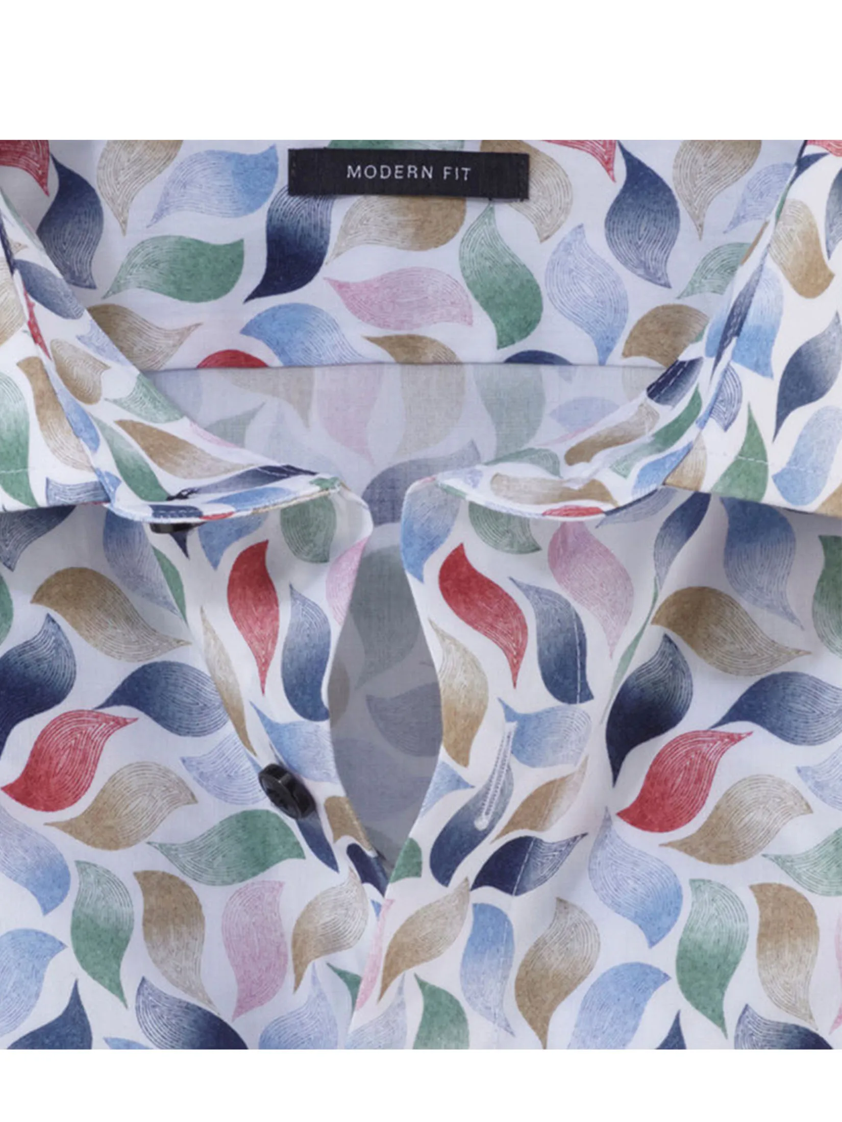 OLYMP MEN S SHIRT SHORT SLEEVES CASUALSHIRT MODERN FIT EASY IRON WHITE