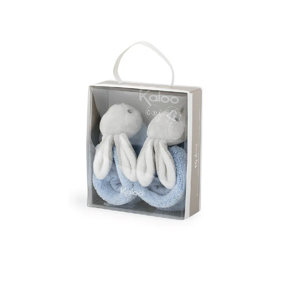 KALOO PLUME BOOTIES RABBIT BLUE - 0/3M