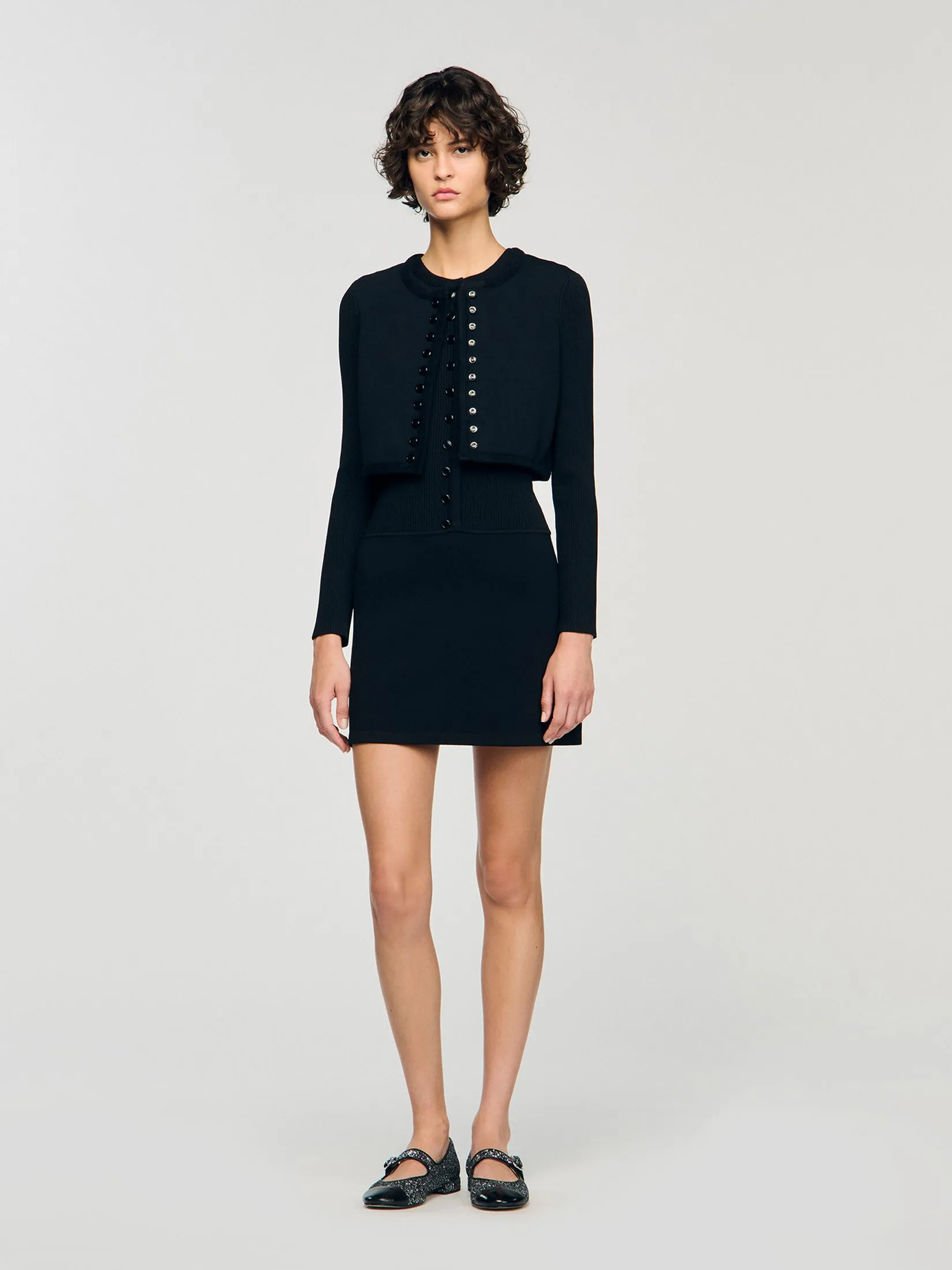 SANDRO Cropped Cardigan