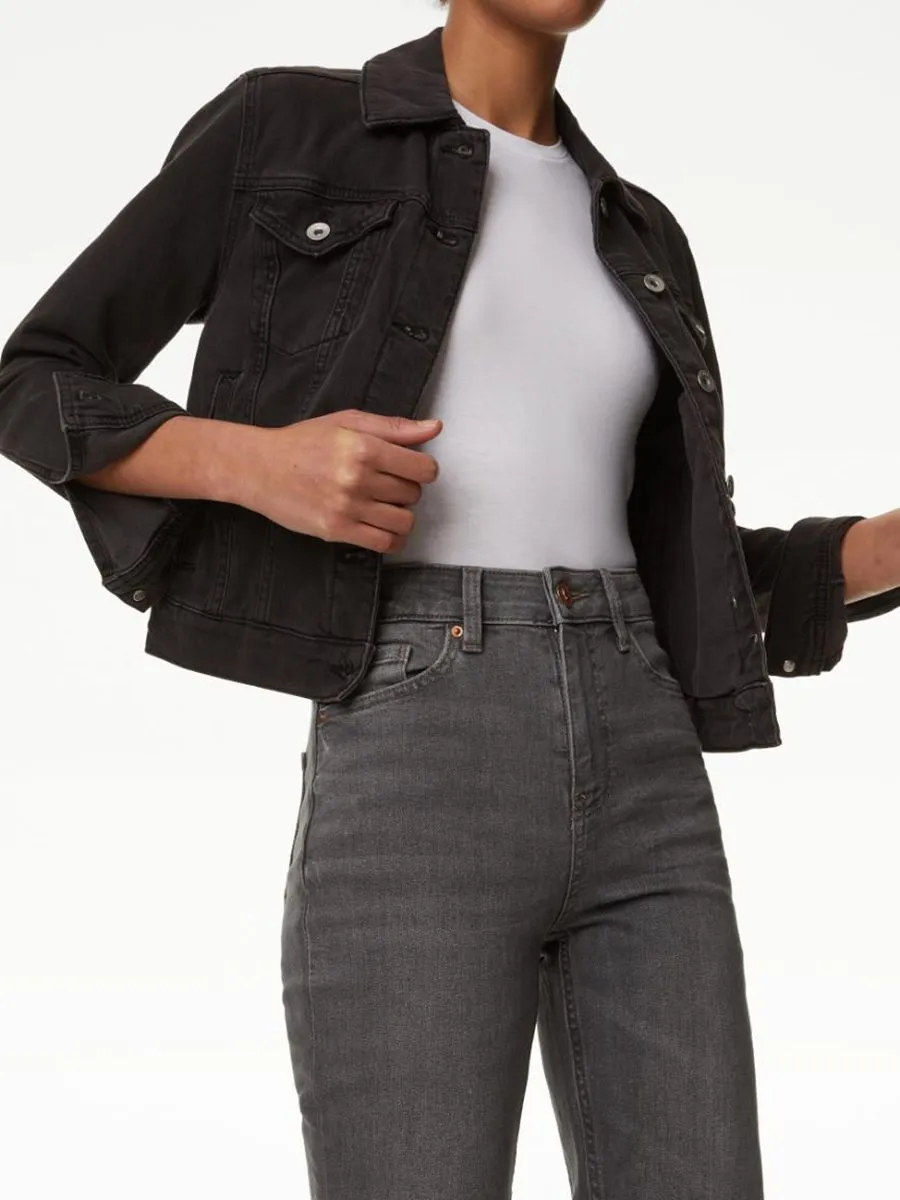 MARKS & SPENCER Women Slim Fit Jeans Lily with Stretch Grey