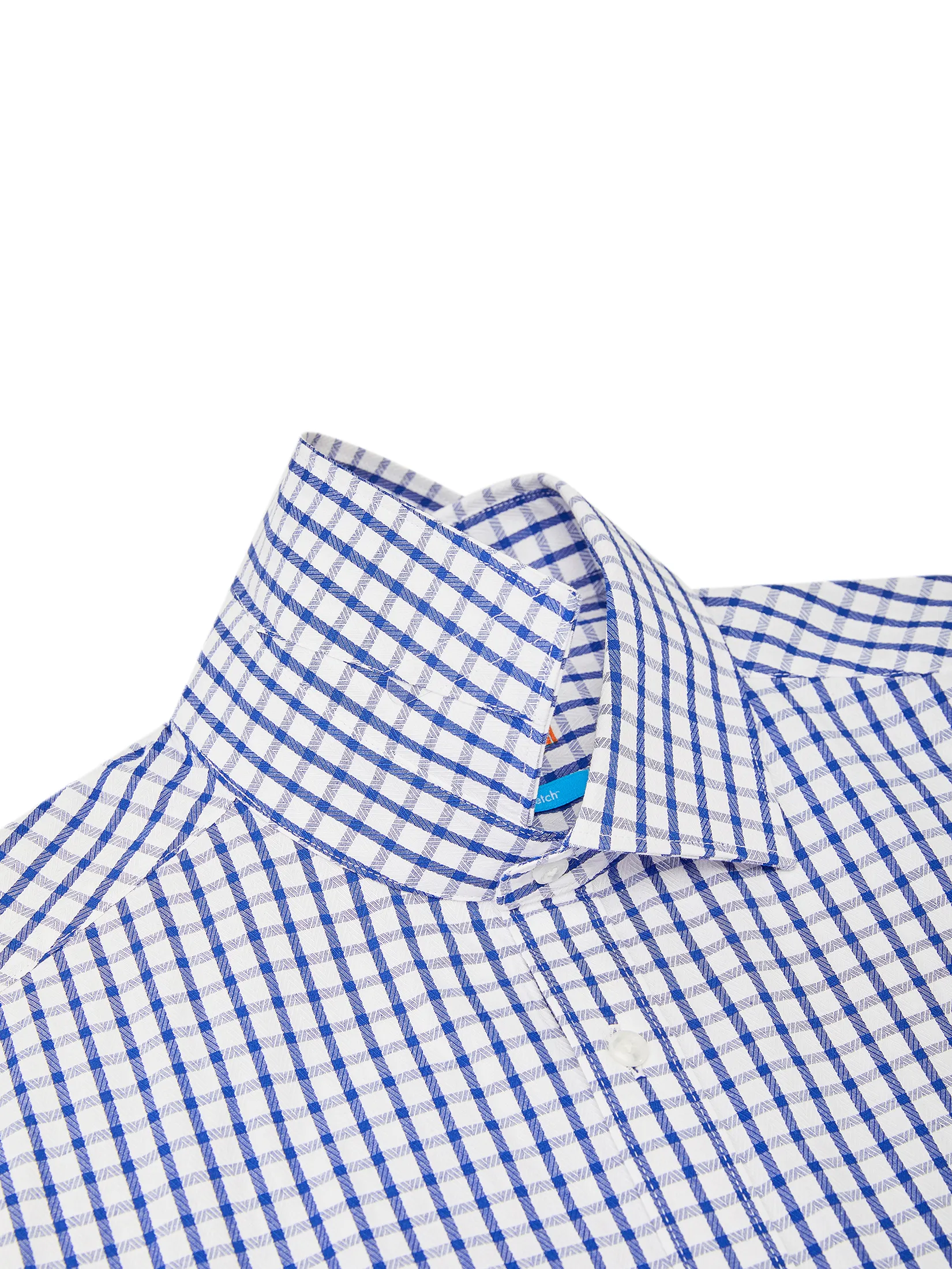 G2000 Men Clothing Non-Iron Cotton Blend Check Shirt  Smart Fit - Blue