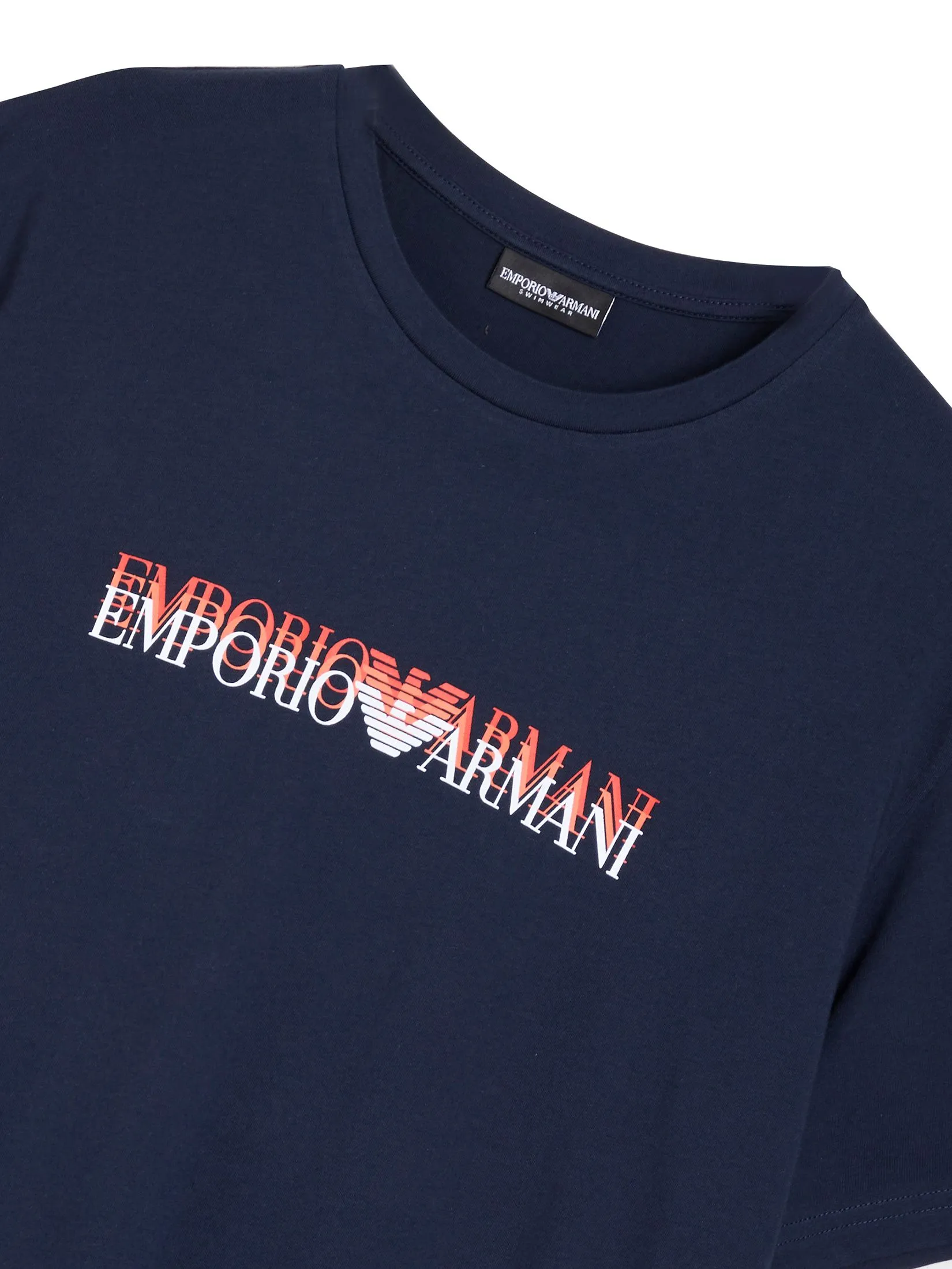 EMPORIO ARMANI Men T-Shirt SS25 Arm.Blu Pr.Macrologo