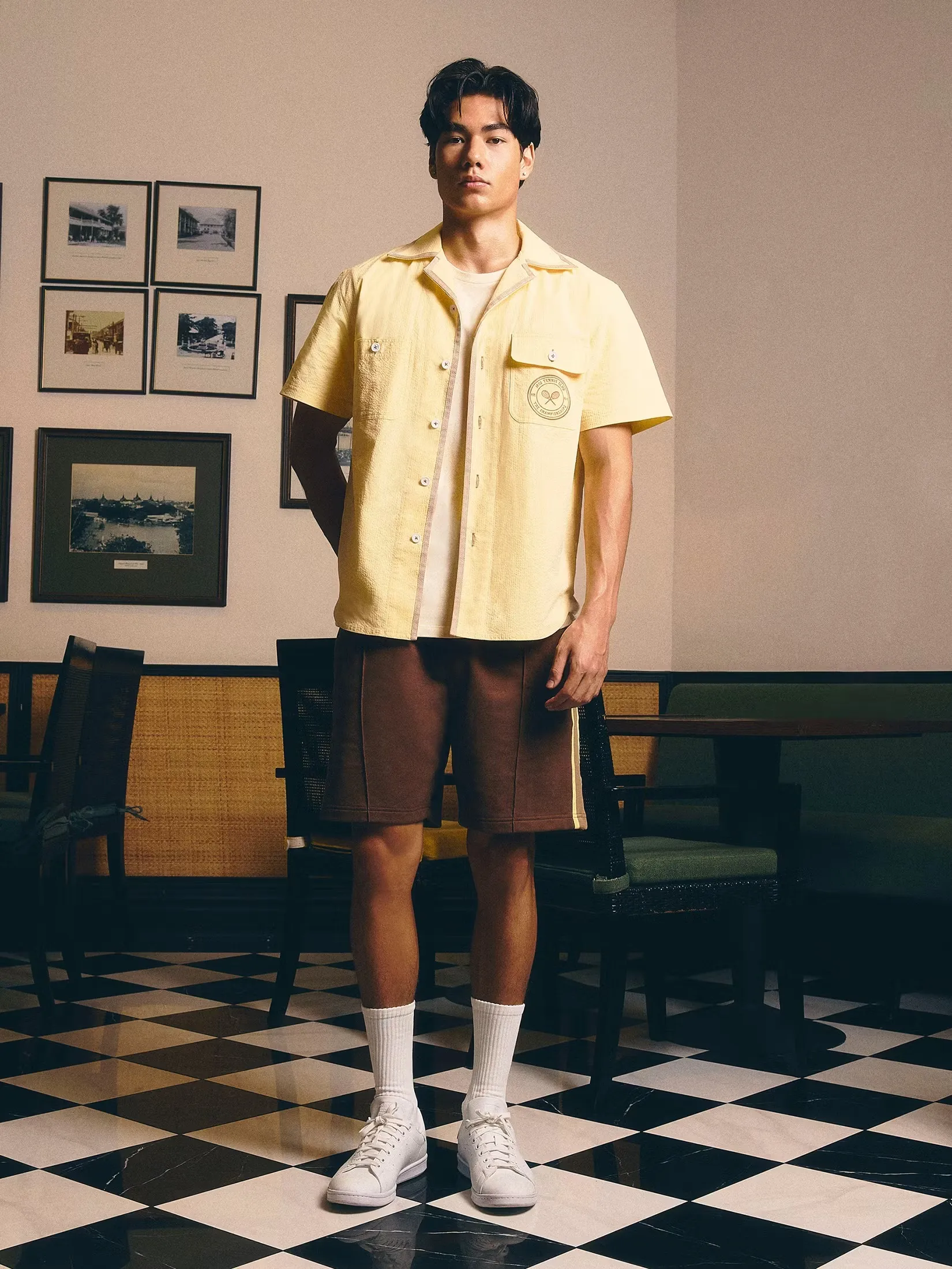 MOO [MOO 5/25] Jersey Track Shorts Brown