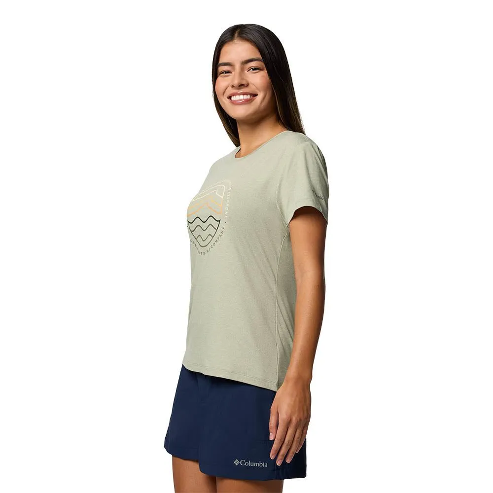 COLUMBIA Women T-Shirt Sloan Ridge™ Technical Graphic Green - CO399AP850EHTH