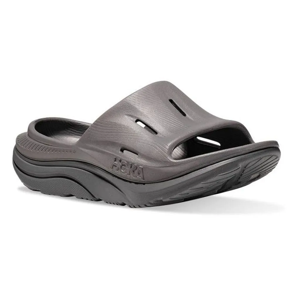 HOKA Unisex Sandals Ora Recovery Slide 3 Grey - HO229SH038DSTH