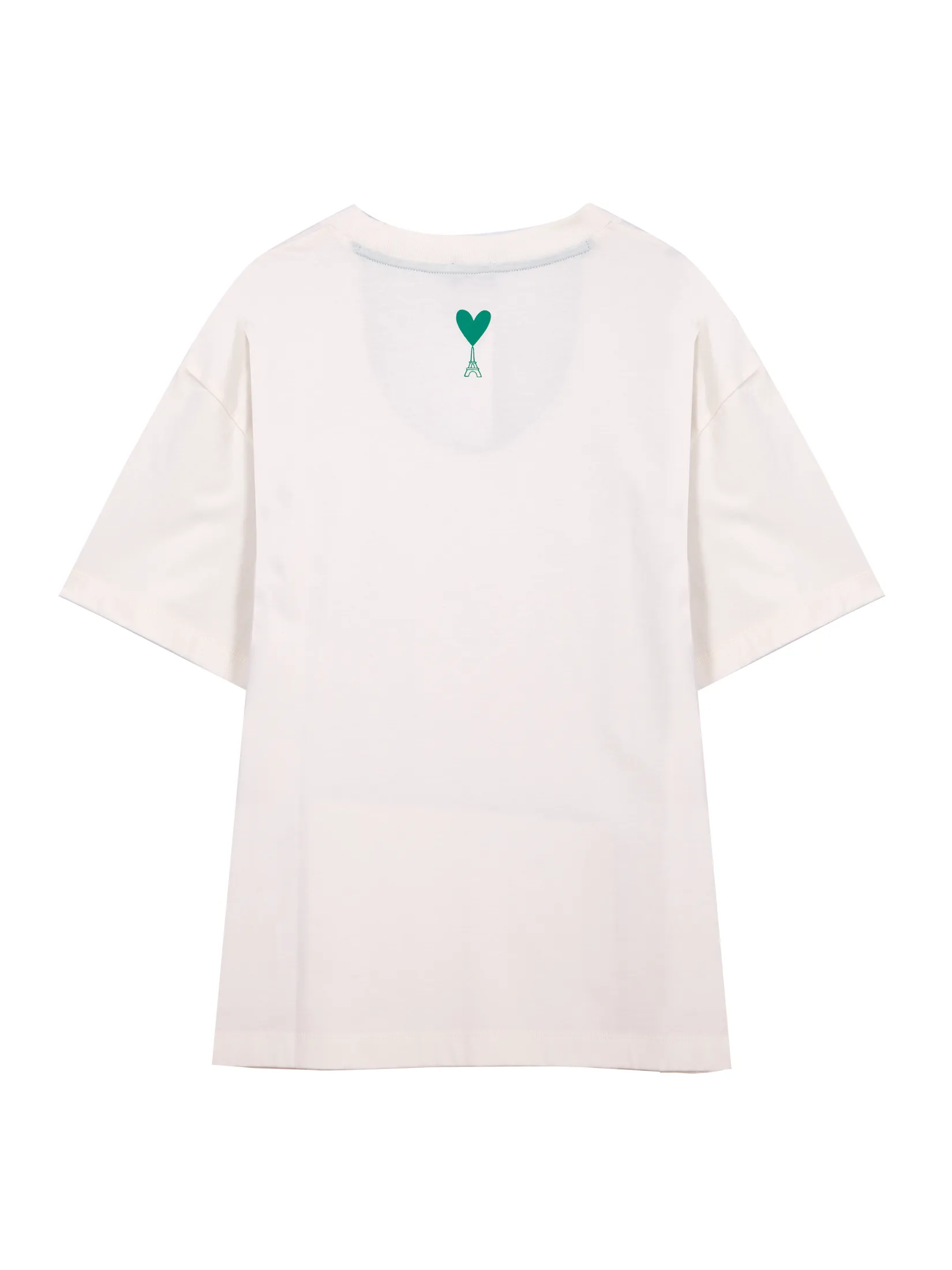 ELLE UNISEX Short Sleeves Oversized Cotton T-Shirt with Graphic Print W3K722 - White | ELLE 80 YEARS LIMITED EDITION