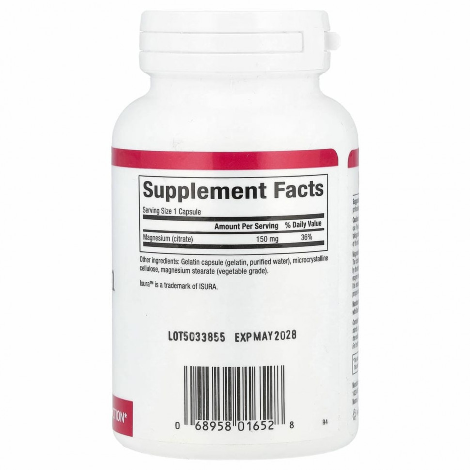 Natural Factors, цитрат магния, 150 мг, 90 капсул