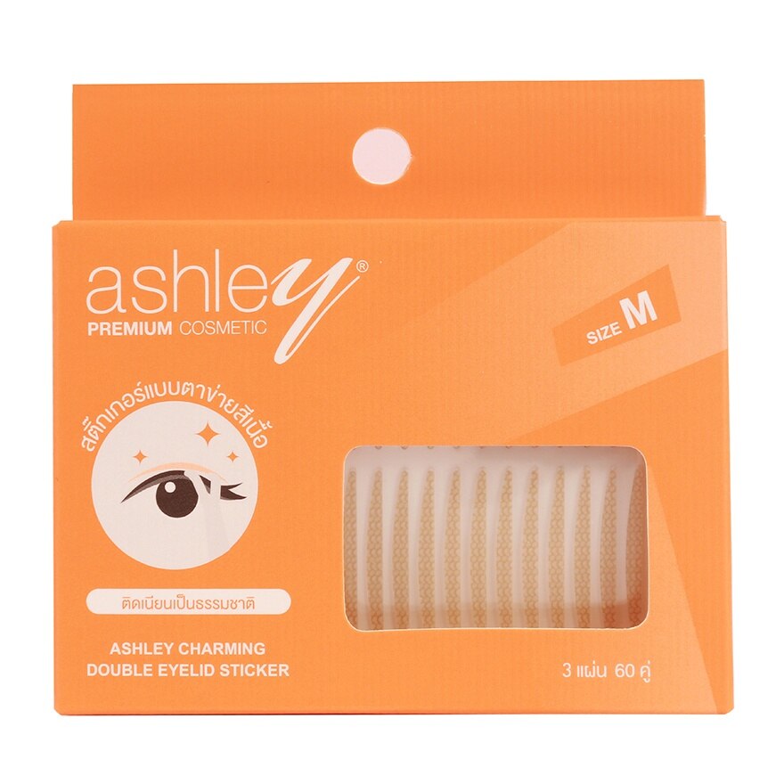 Ashley Charming Double Eyelid Sticker 60Pairs. Size M - Size M