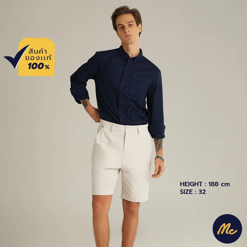 MC JEANS Men's shorts MCJZ074 medium cream color