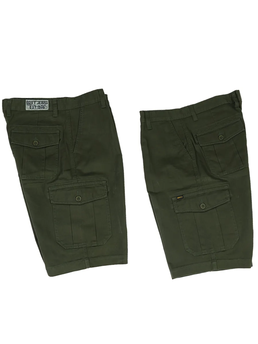 BOVY MEN S CARGO-SHORT PREMIUM COTTON OLIVE