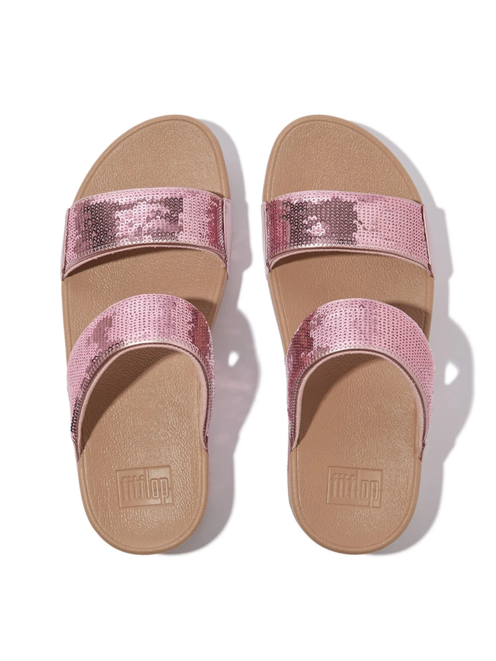 FitFlop™ WOMEN'S LULU SEQUIN SLIDES PINK