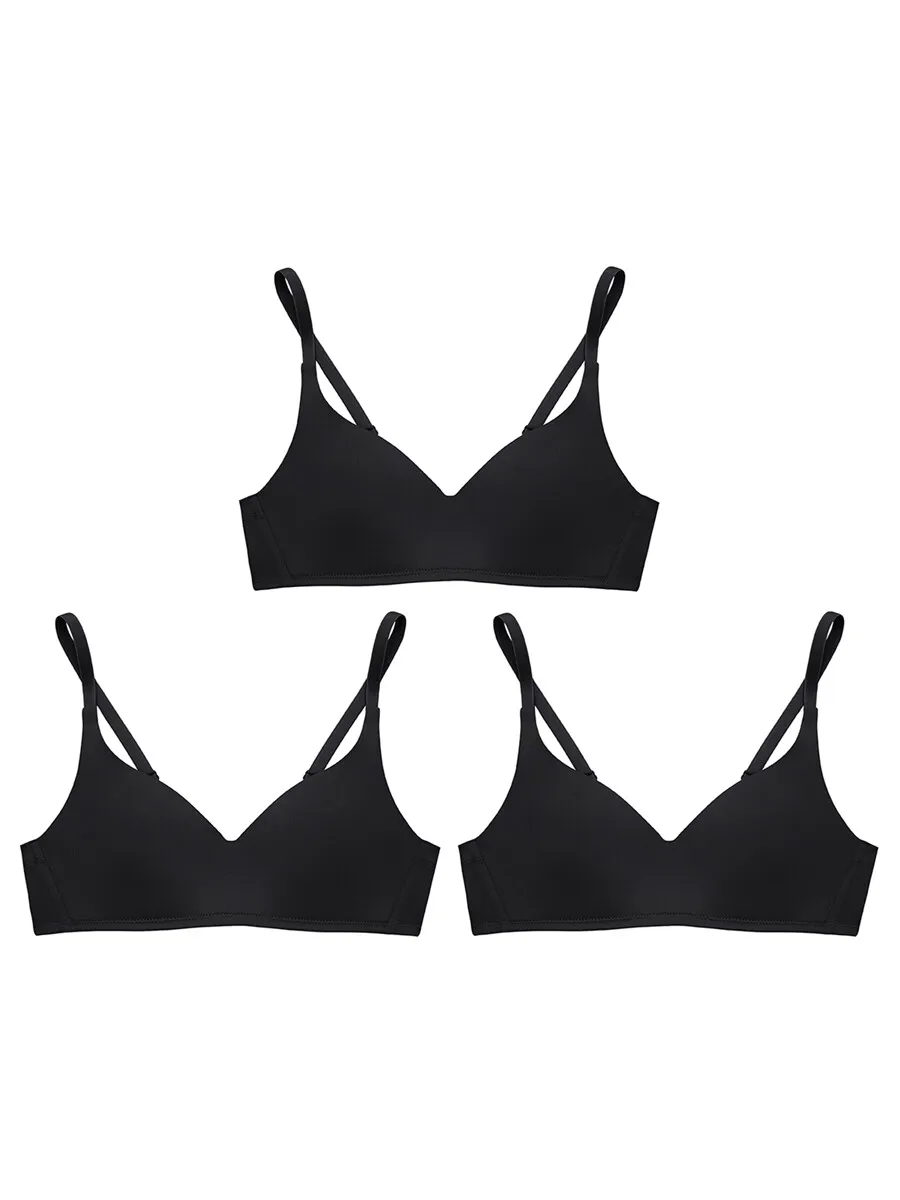 SABINA [Pack 3 Priece] Wireless Bra Perfect Bra Collection - Black