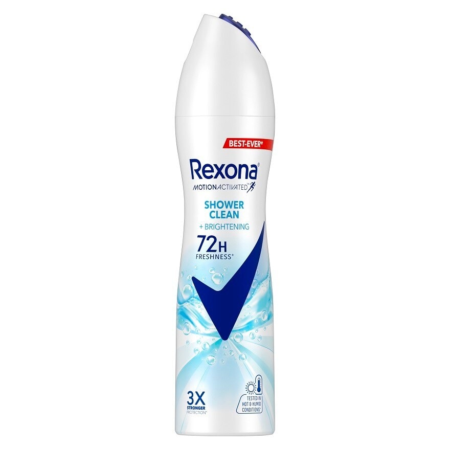 Rexona Spray Shower Clean Brightening Antiperspirant 135 Ml. สเปรย์ลดเหงื่อระงับกลิ่น