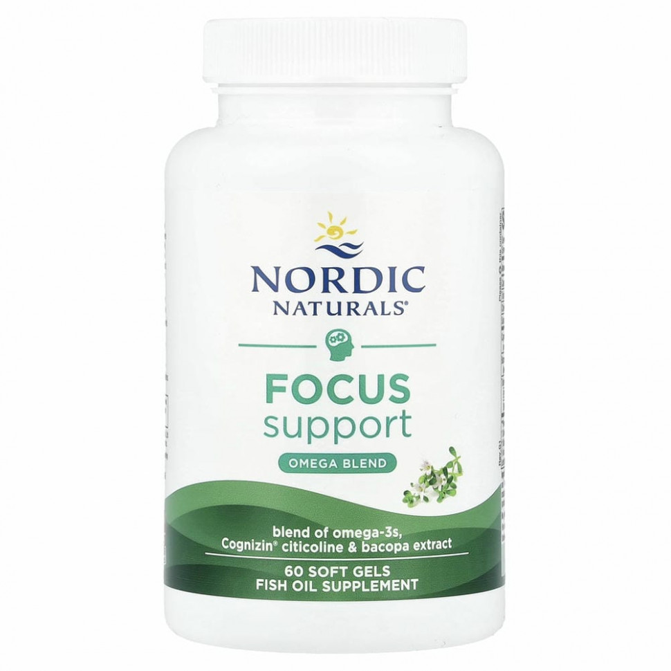 Nordic Naturals, Omega Focus, 1280 мг, 60 капсул