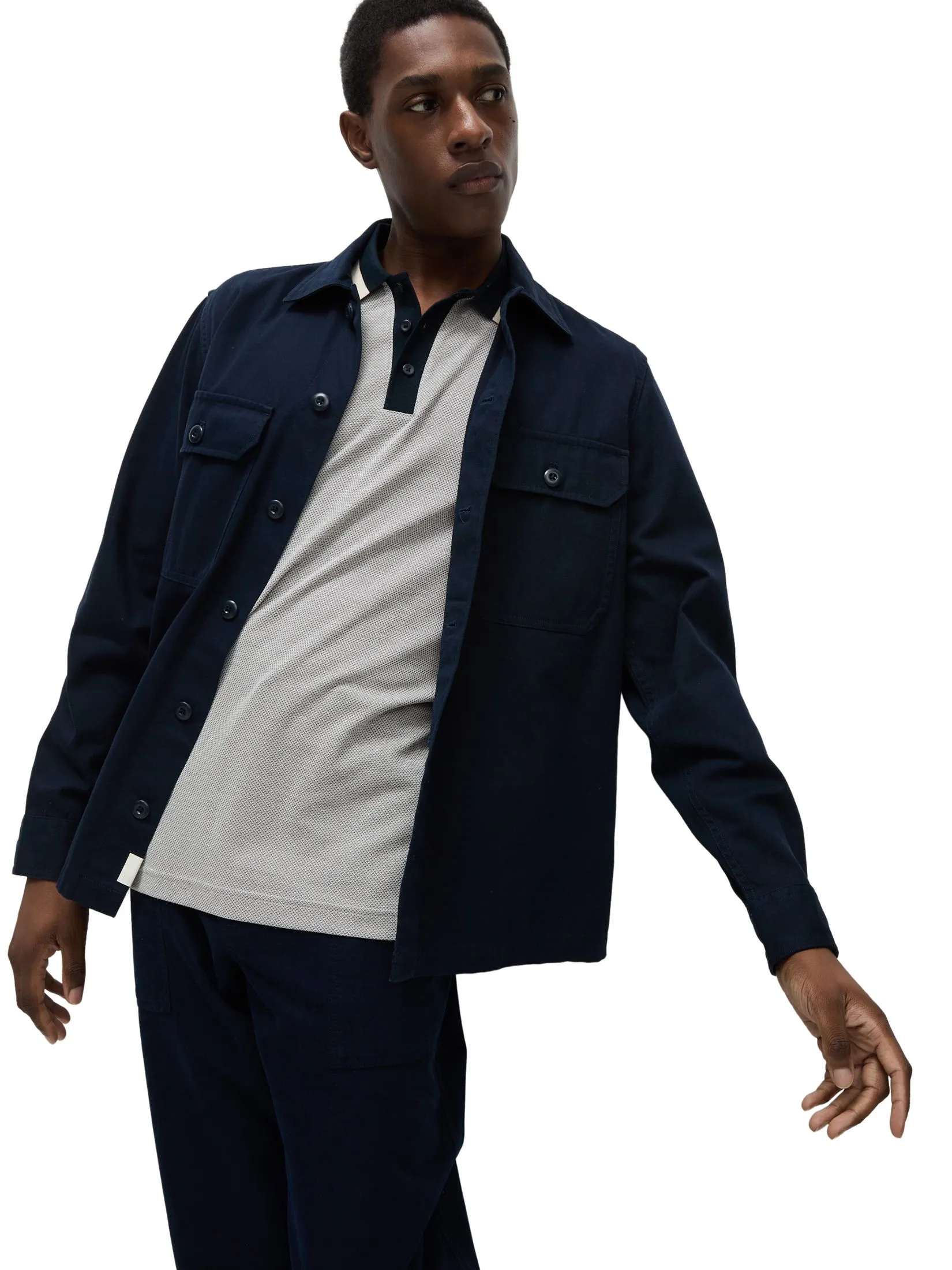 MARKS & SPENCER Men Polo Shirt Modal Rich