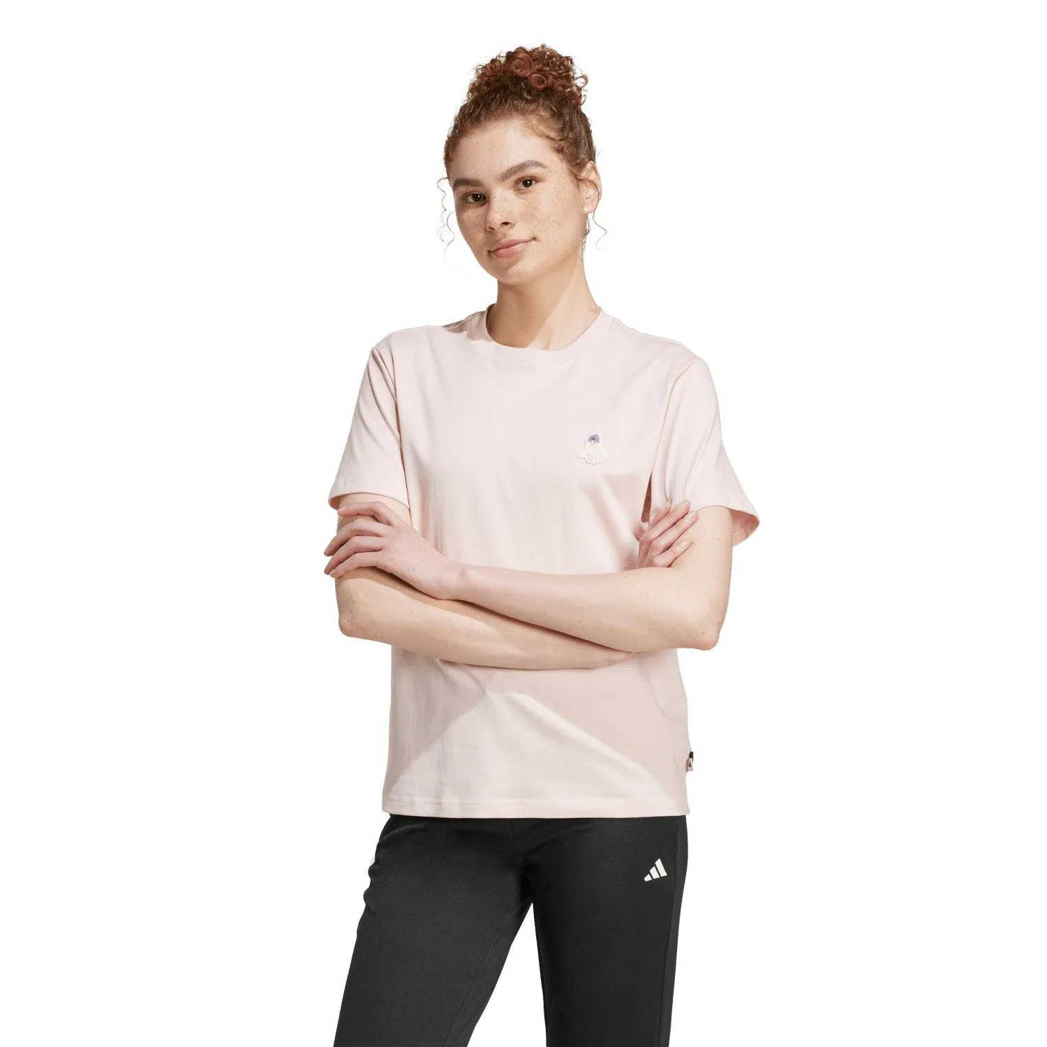 ADIDAS Cat Patch3 Graphic Women T-Shirt Pink - AD001AP637ENTH