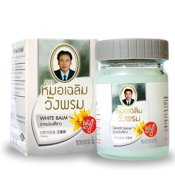 Согревающий белый бальзам Wang Prom 50 гр