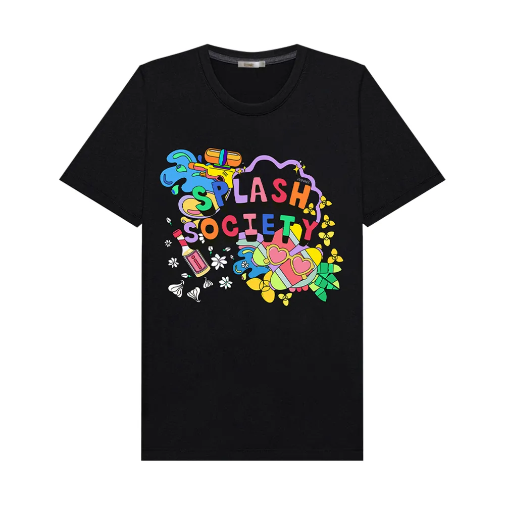 ICONIC BLACK VIVID FESTIVAL T-SHIRT