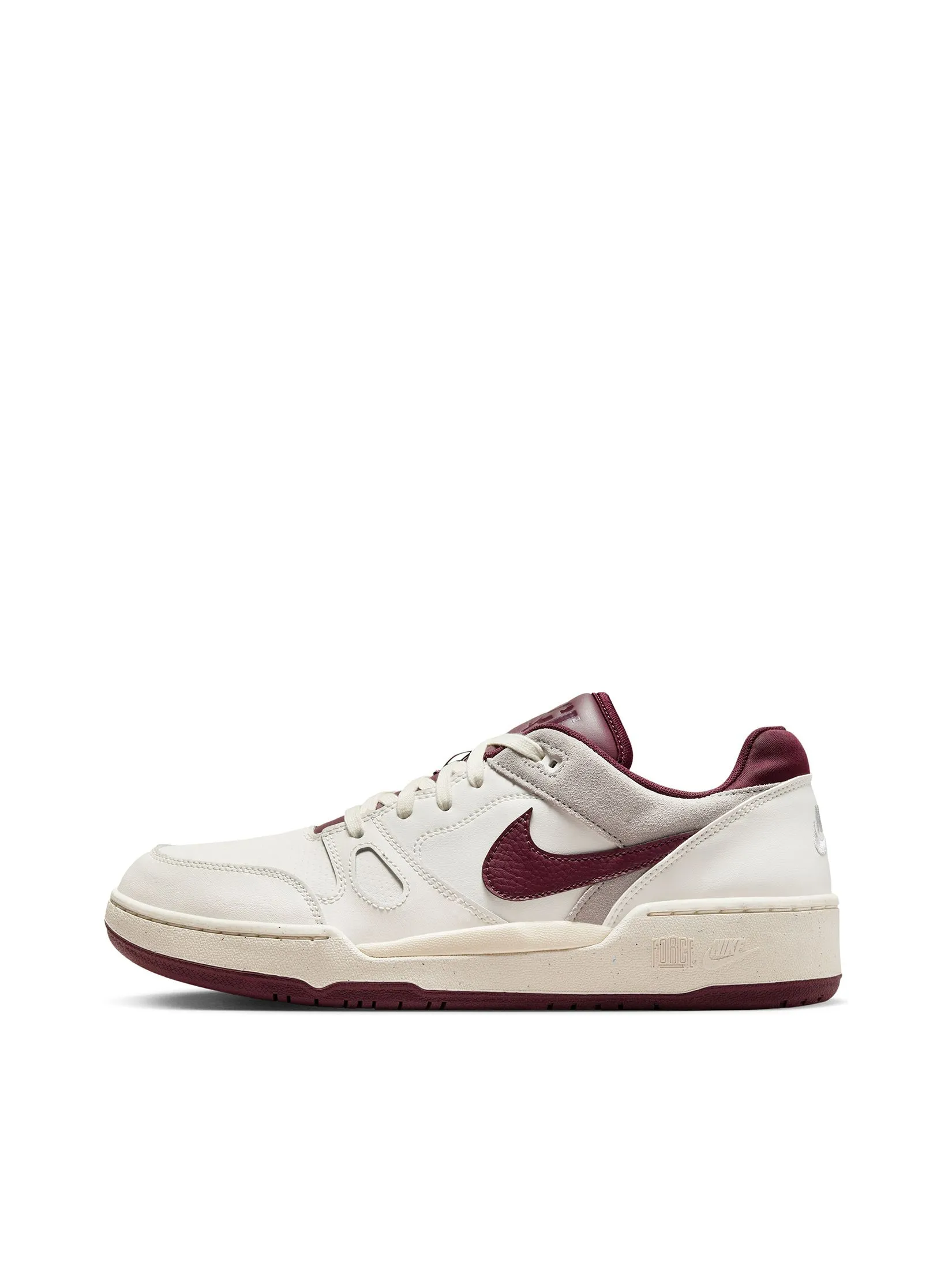 NIKE Men Sneakers Full Force FZ4629-100 Sail/Burgundy Crush-LT Smoke Grey
