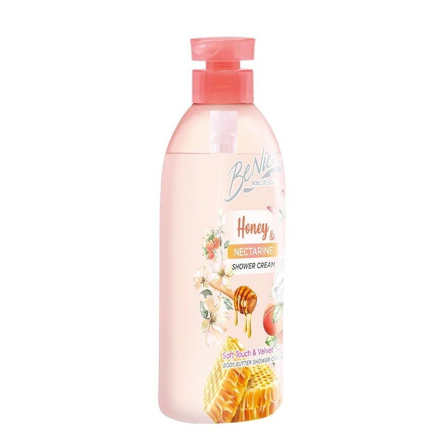 Benice Shower Cream Honey Nectarine Body Butter 450 Ml. ครีมอาบน้ำ ชุ่มชื่น