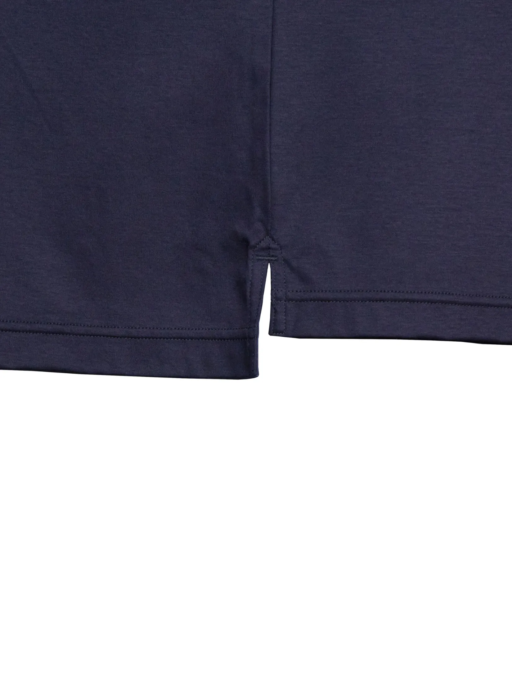 TAKEO KIKUCHI MEN NAVY SOFT ROYAL-COOL CUT&SEW POLO SHIRT