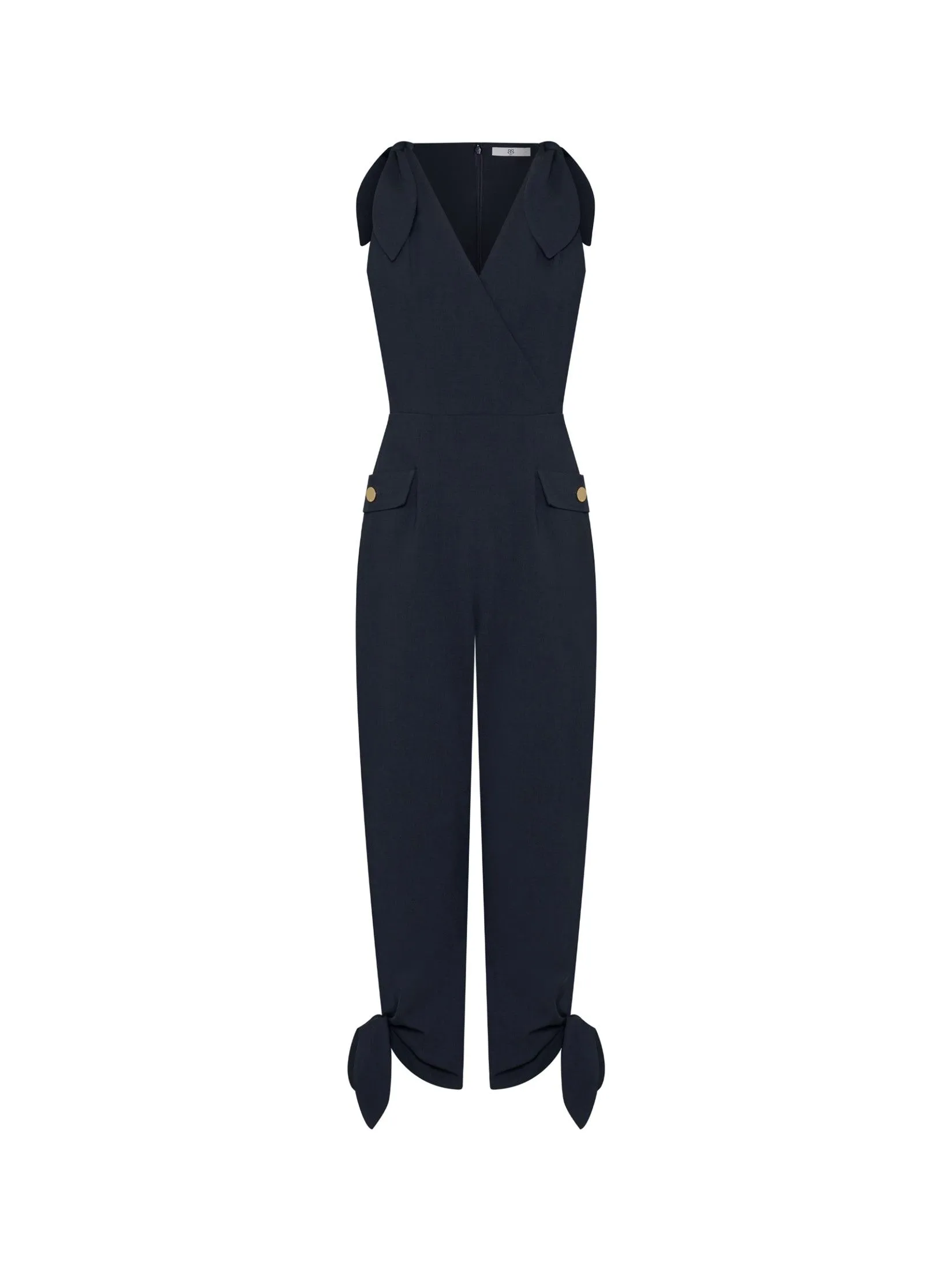 ASV (SS25)Gail Crossover Women Jumpsuit Navy Blue