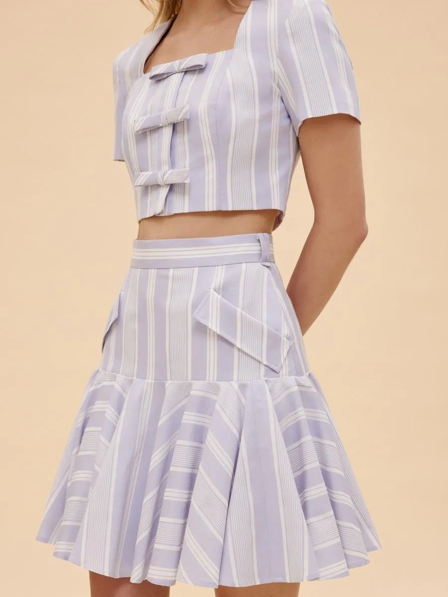 ASV ( SS24 )Alice Flared Women Skirt Blue