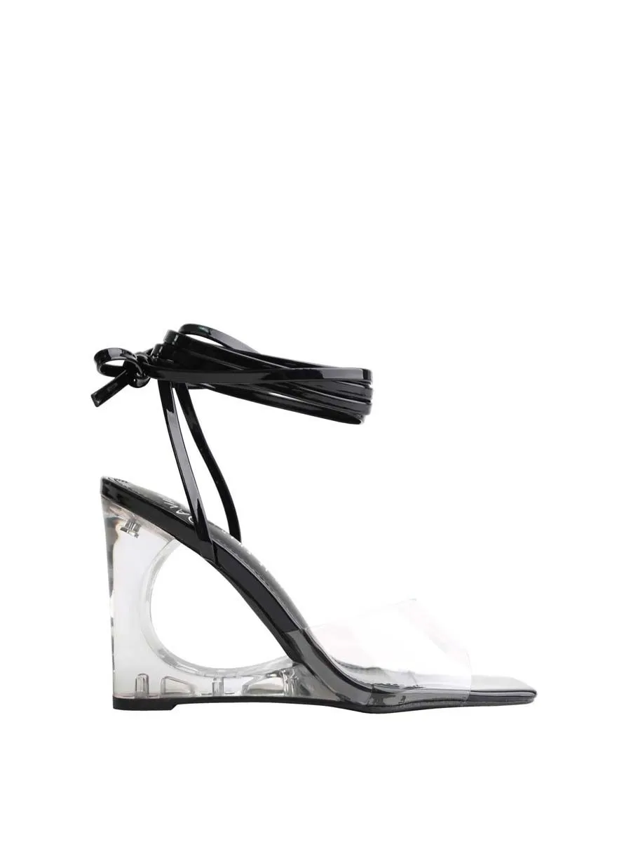 VILLAINS SF CYBIL Women's Heeled Sandals BLACK PATENT