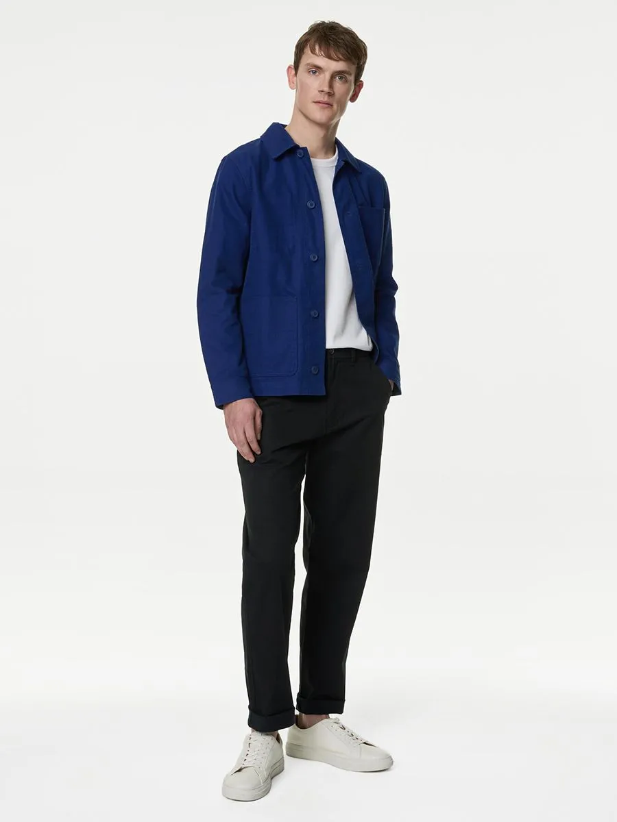 MARKS & SPENCER Men Chinos Loose Fit Stretch Y0_Black