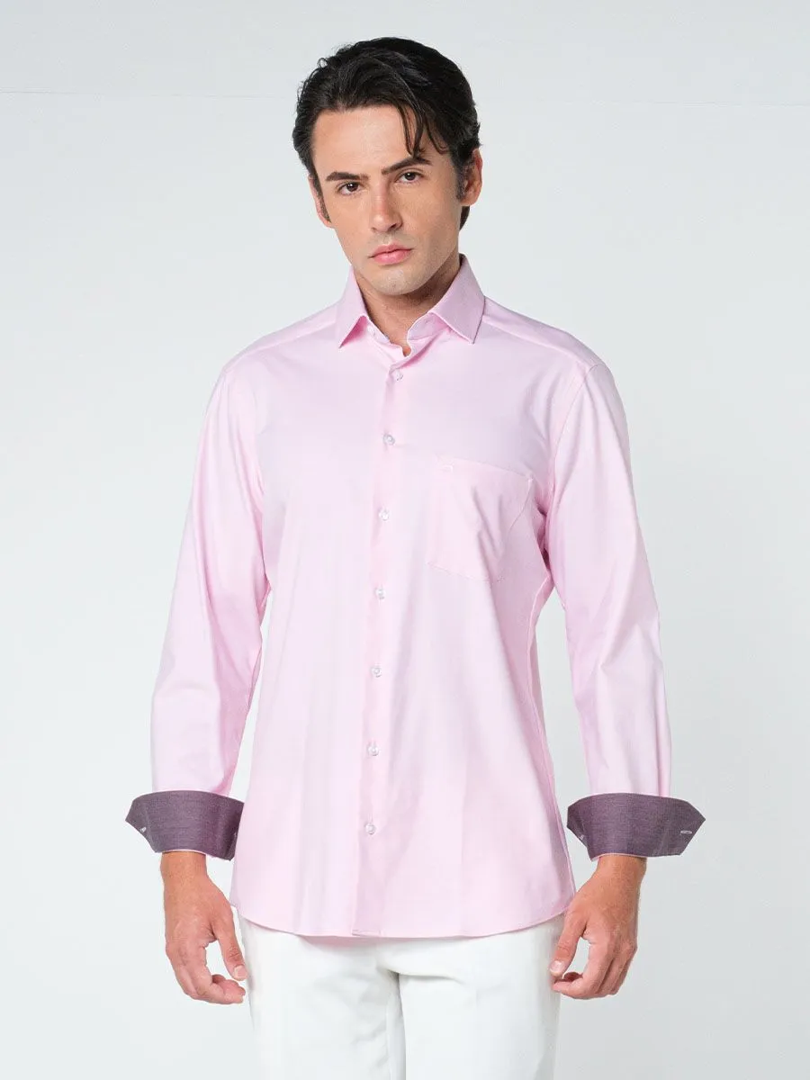 OLYMP CLIMATE CONTROL - MEN SHIRT LONG SLEEVES MODERN FIT  PINK