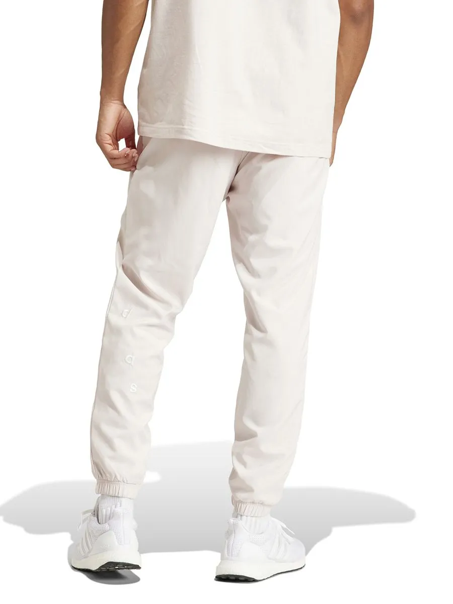 ADIDAS Men Tracksuit Bottoms Embroidered Woven Putty Mauve