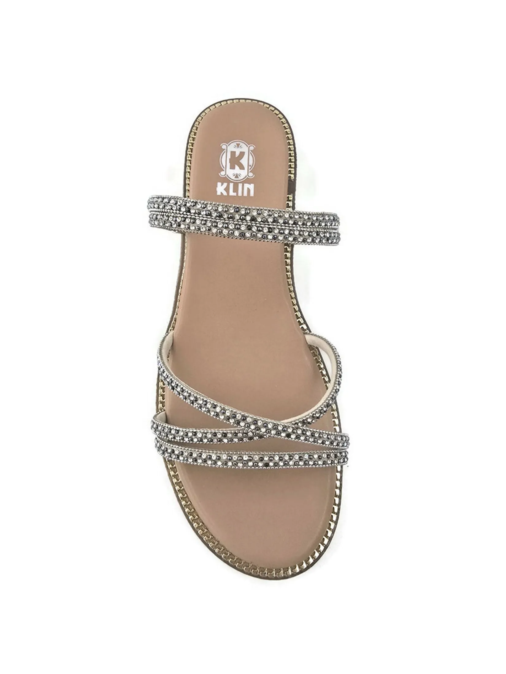 KLIN Woman Sandals, Ankle Strap Sandals Graphite