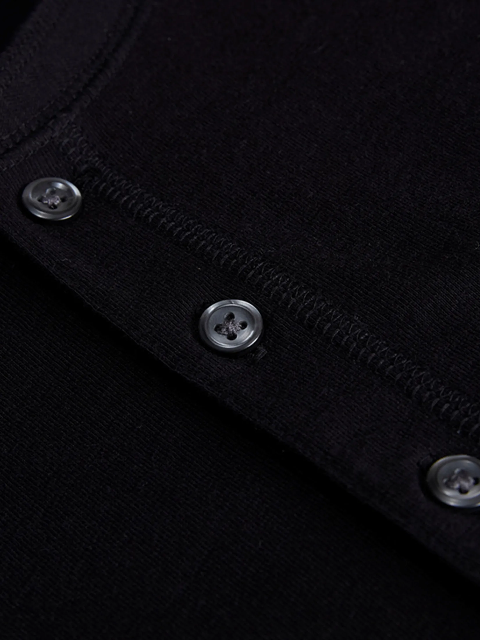 GIORDANO Men s Online Exclusive Cotton Blend Henley T-shirt (Korea) Black